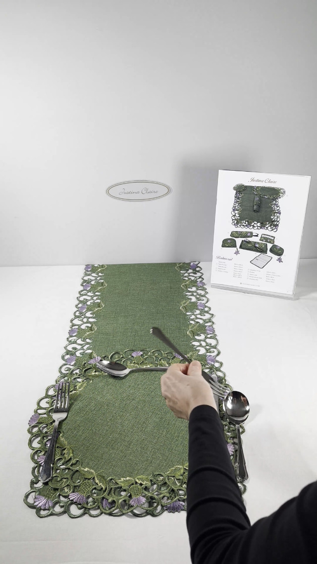 Par de Servilletas de Tela con Diseño Balmoral Thistle miniatura 5