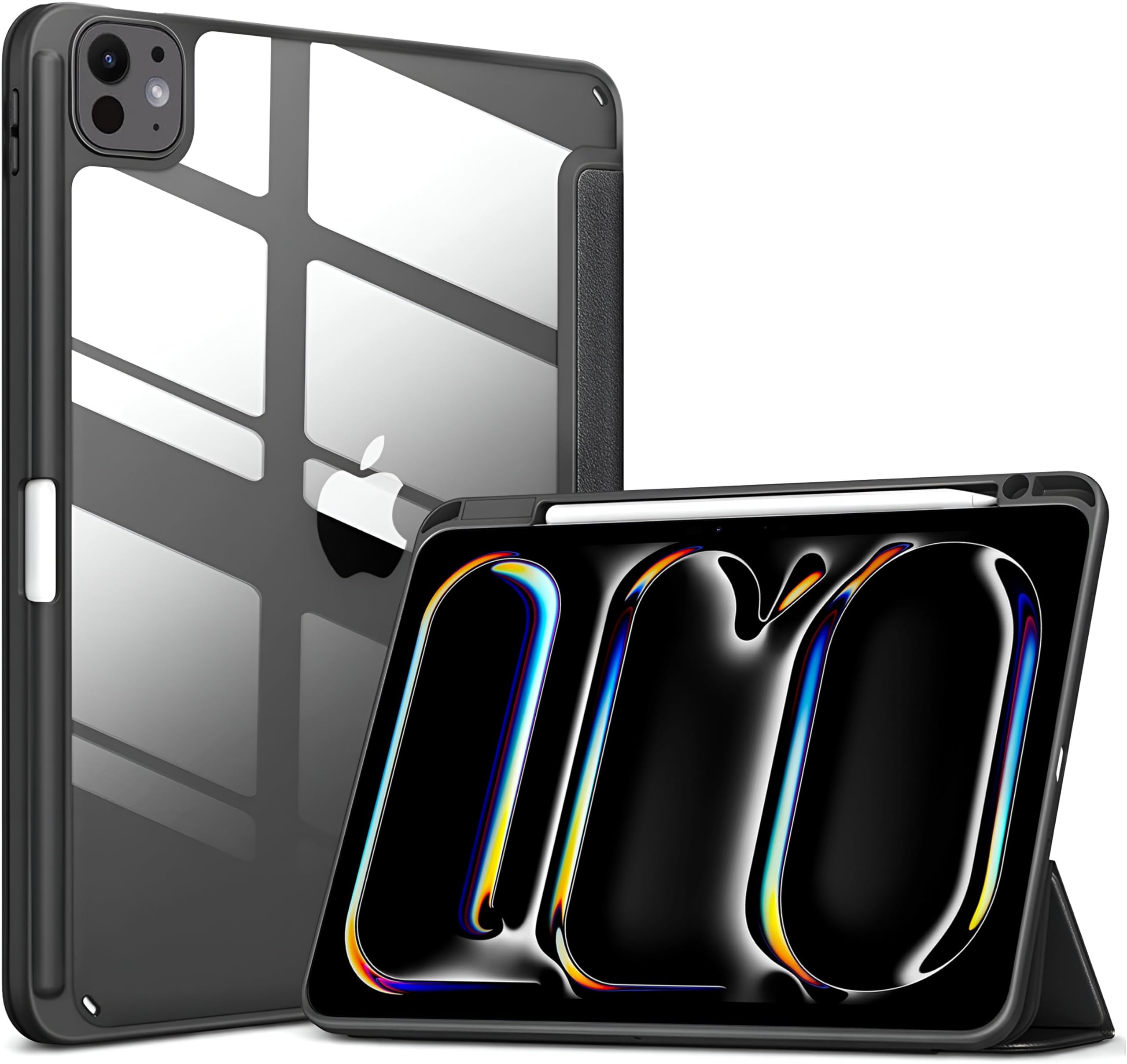 ProElite Case Cover for Apple iPad Pro 13 inch 2024 M4 Cover, Transparent Smart Flip Cover for iPad Pro 13 inch M4 2024 with Pencil Holder, Black (B0D4YH5248) Amazon Price History, Amazon Price Tracker