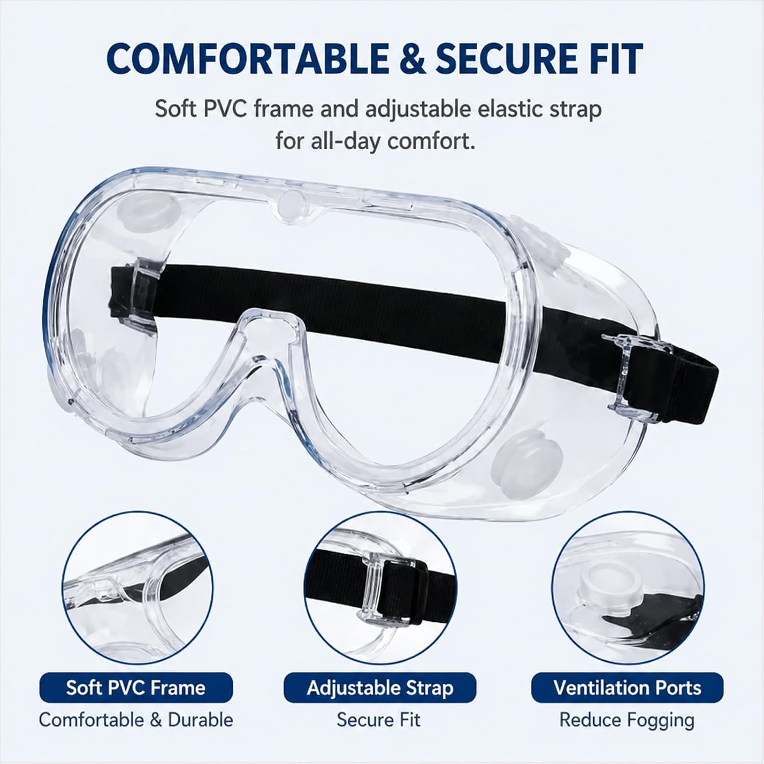 Adjustable Eyelash and Eyebrow Protector Shower Goggle Shield for Eyelash Extensions, Anti-Fog Safety Goggle