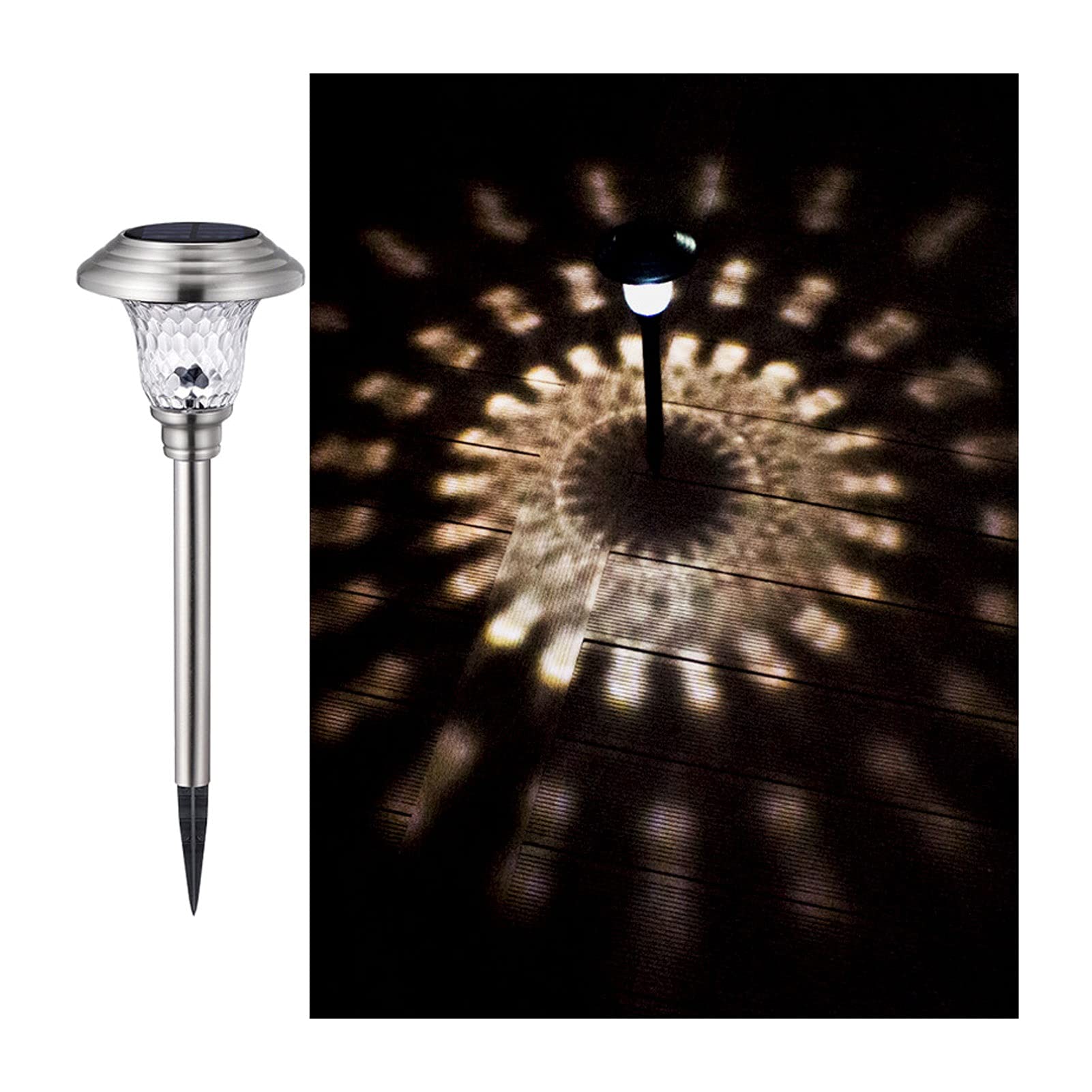 Solar-Wegeleuchten for den Außenbereich, LED-Solar-Wegeleuchten, wasserdichte Außen-Solarleuchten for Terrasse/Hof/Weg/Auffahrt, automatisches Ein-/Ausschalten von der Dämmerung bis for Morgengr