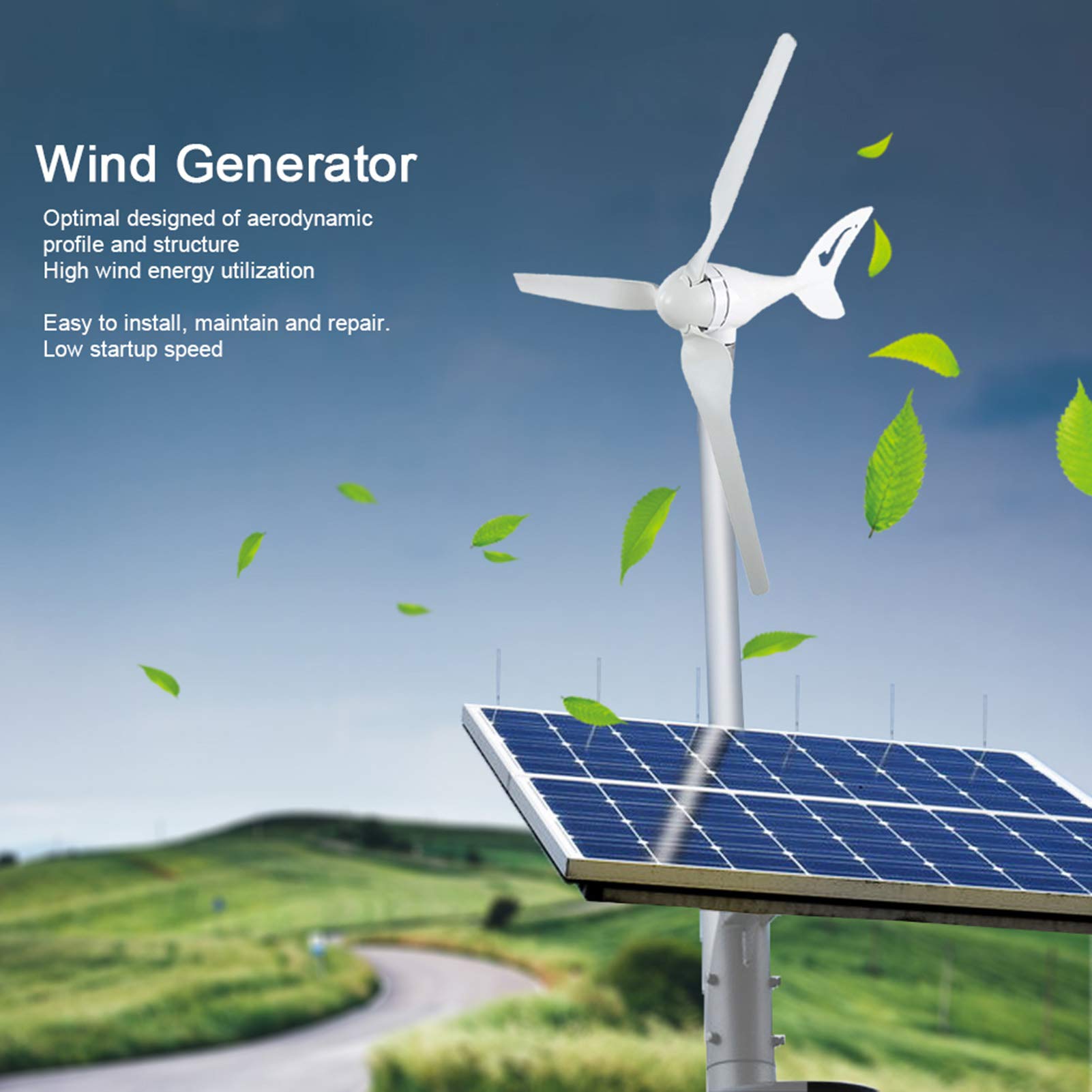 Marhynchus Kit Generatore Eolico, Generatore Eolico da 400 W DC24V con