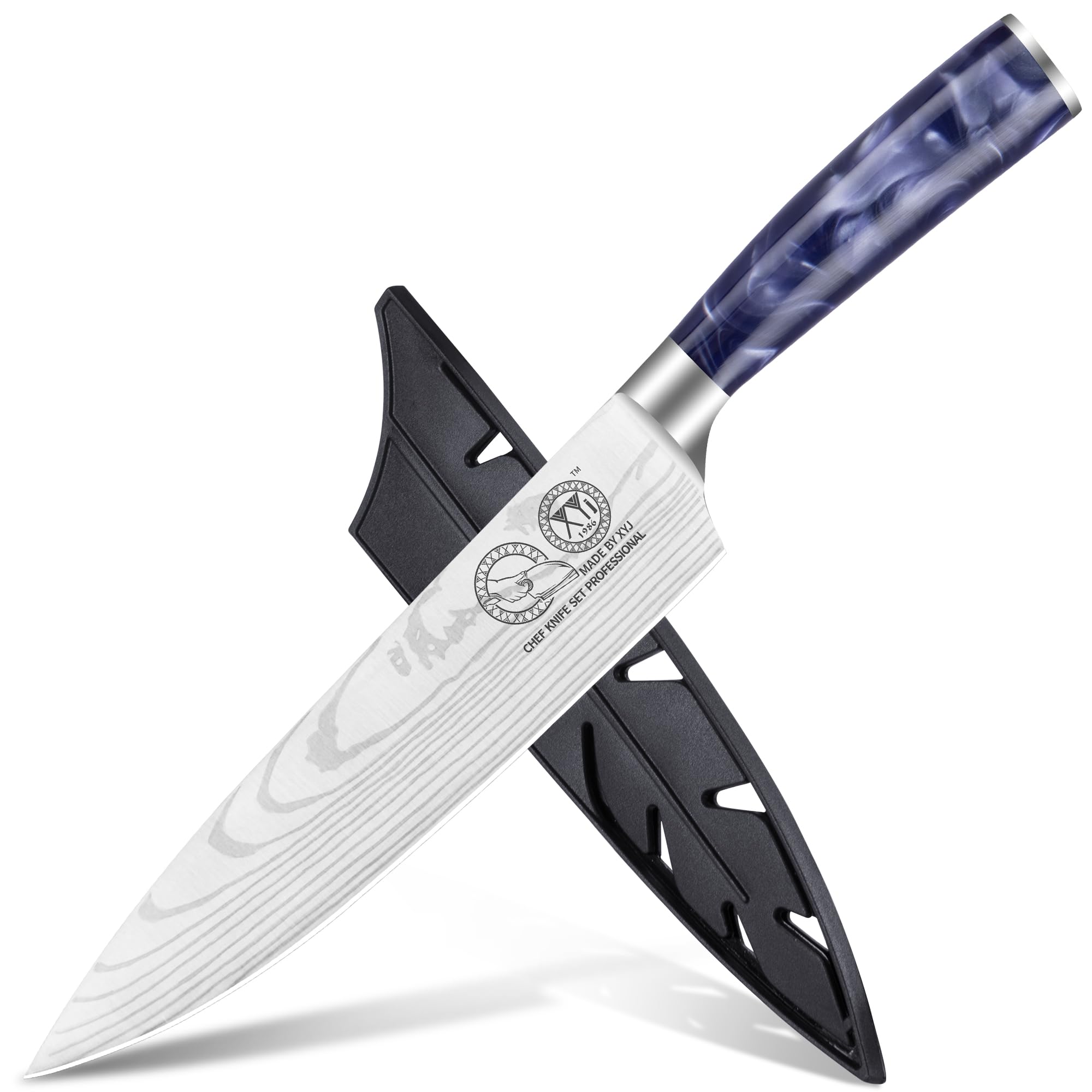 XYJ 8 Inch Japanese Chef Knife,Stainless Steel,Sharp Blade