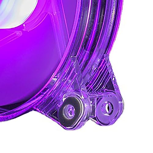 Miniatura 4 de OCUhome Ventilador LED RGB de 4.724 in, disipador de calor silencioso potente con luz LED fría para computadora, ventilador de enfriamiento rápido