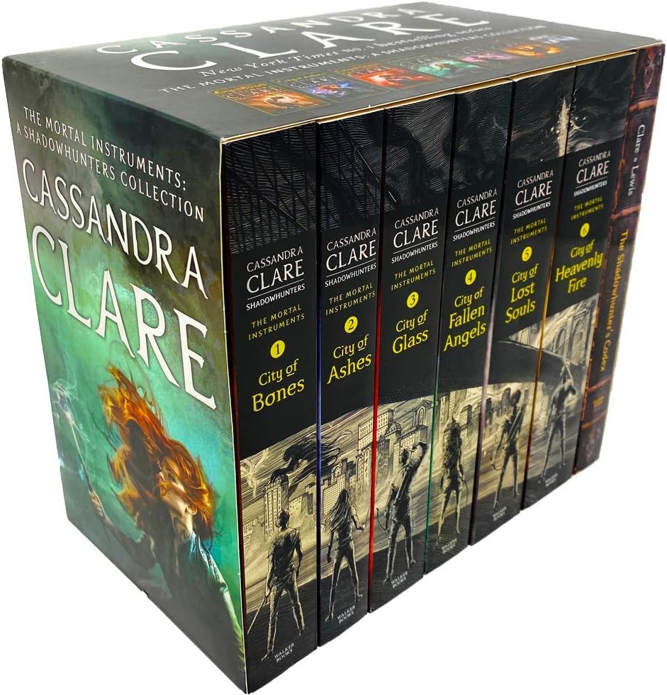 Cassandra Clare The Mortal Instruments 7 Books Collection Set (City of Bones, City of Ashes, City Glass, City of Lost Soul, City of Fallen Angels, City of Heavenly Fire & The Shadowhunter's Codex))