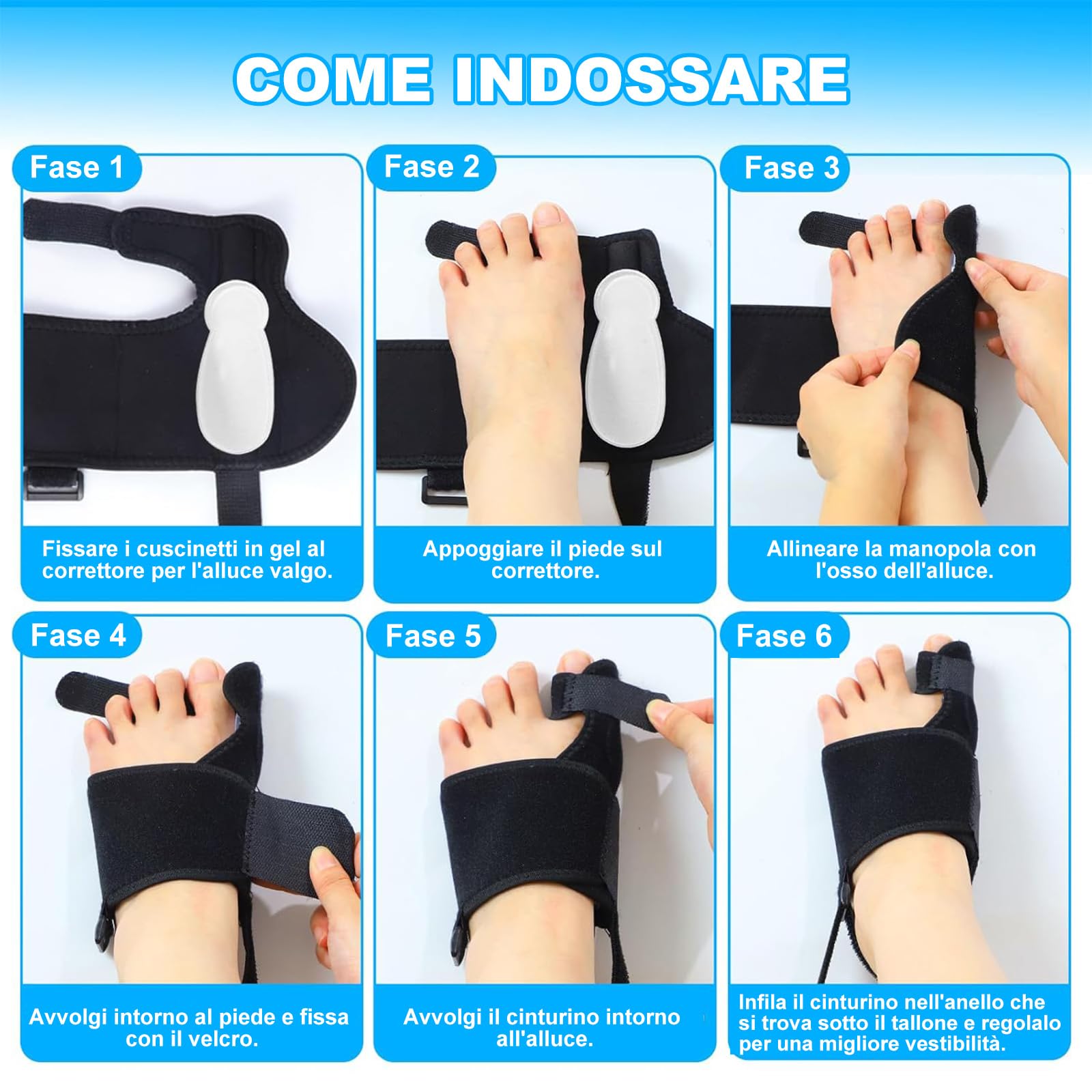 OrthoSleeve FS3 Manicotti A Compressione Per Avampiede E Alluce Valgo – Sollievo Dal Dolore – Gel Ipoallergenico – Per Uomo E Donna