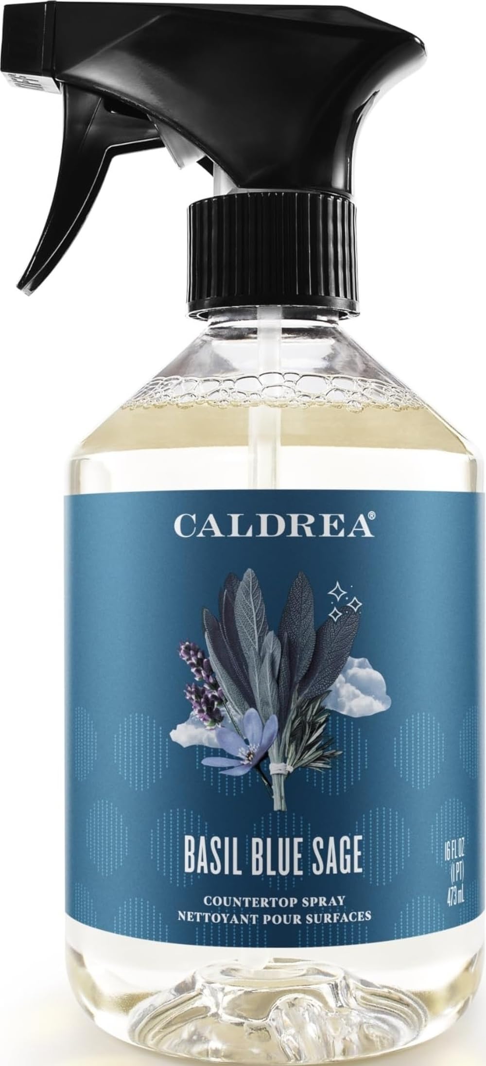 Caldrea Multi-Surface CounterTop Spray Cleaner Basil Blue Sage