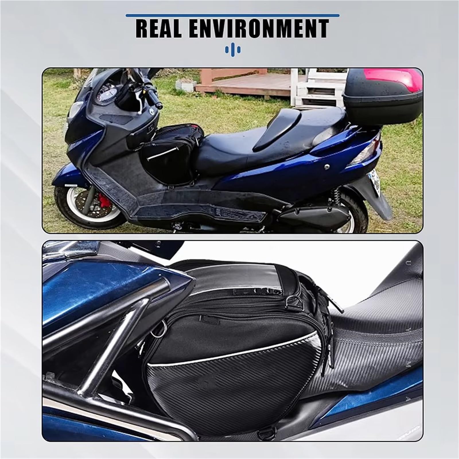Borsa Moto Per BMW Per C400GT Per C400X Per C650GT Per C600 Per C650 Per Moto Sportive Scooter Tunnel Borsa Da Sella Impermeabile Pedale Per Moto Borsa Sella Moto(Black)