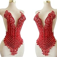 Vista 11 de Cuentas de piedras hechas a mano, parches de cristal brillantes para coser con diamantes de imitación, corpiño de encaje, accesorios para decoración