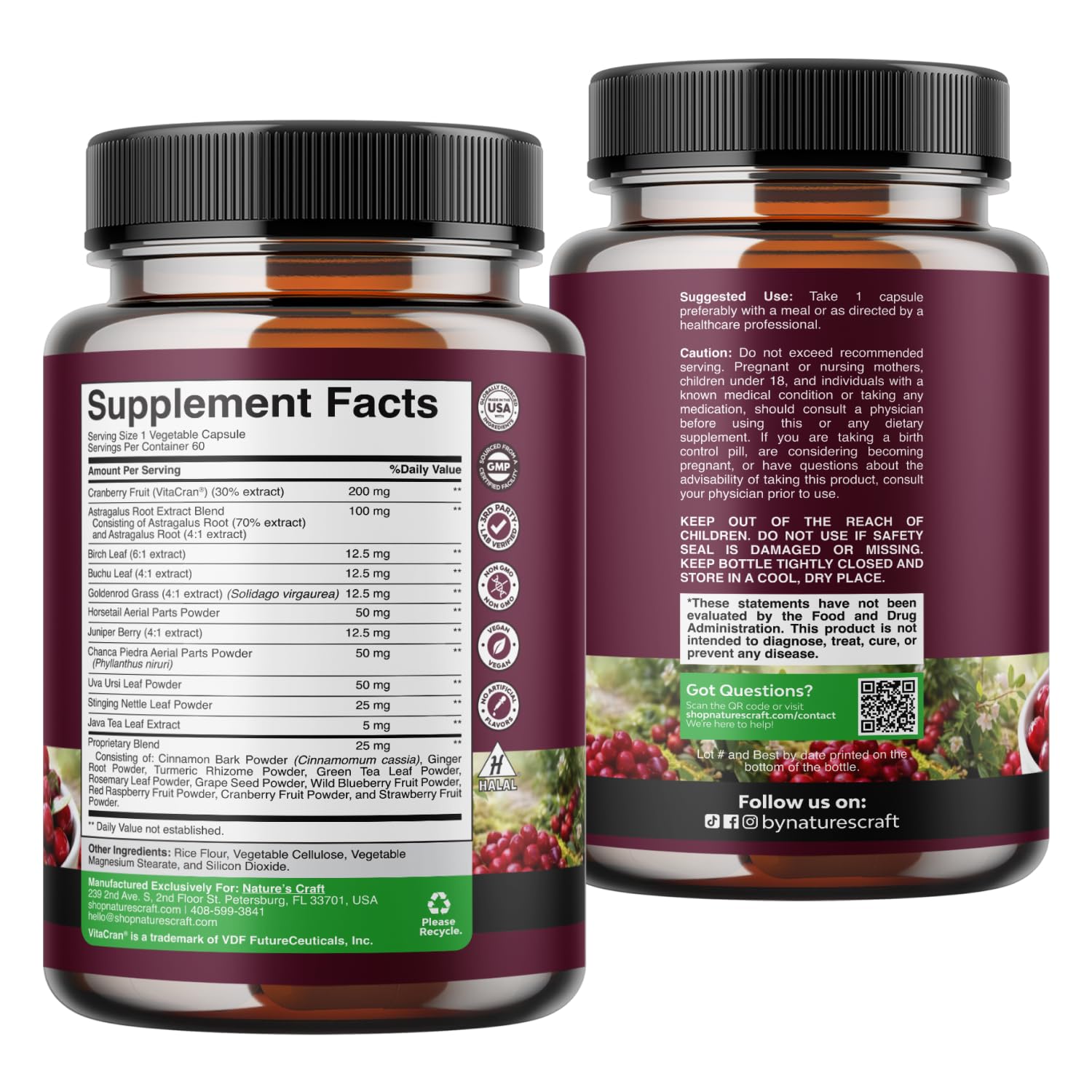 Advanced Kidney Cleanse Support - Cranberry Extract Capsules - 60 Count — Amazon image 8