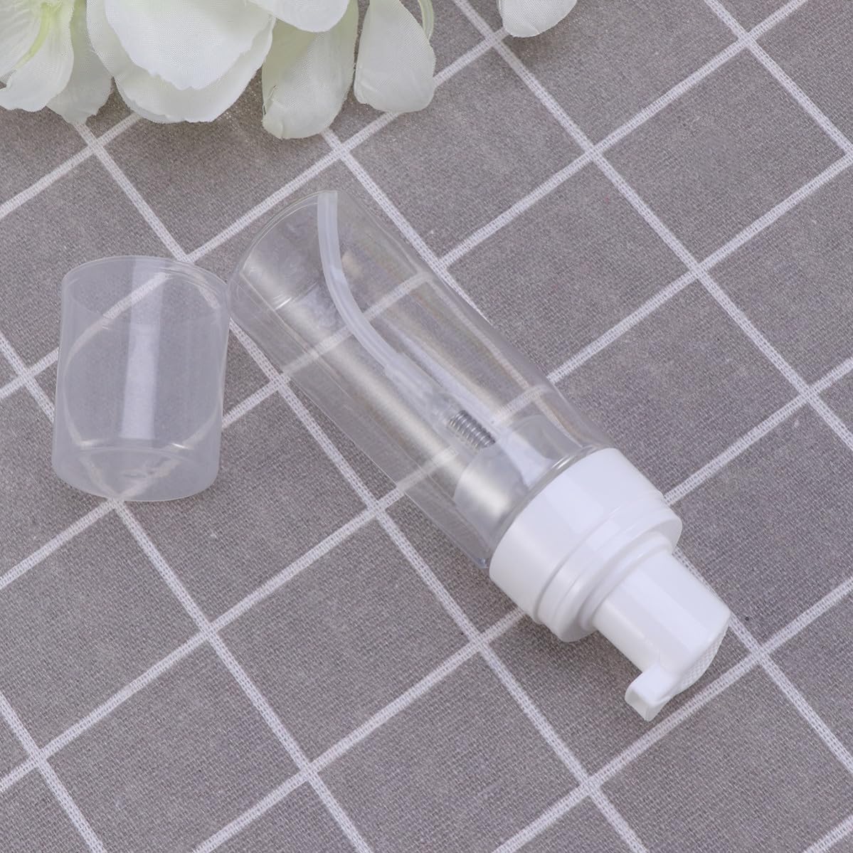 50ml Pump Bottle Dispenser with Column Pump, PP Refillable Container image 4