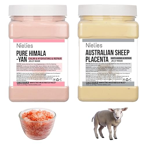 Nielies Himala Yan & Máscara de gelatina de oveja australiana, cuidado facial de la piel, juego de máscaras de gelatina de colágeno despegable,