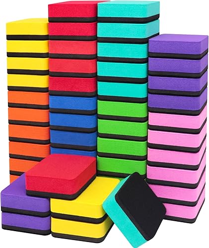 Borrador de borrado en seco, paquete de 48 borradores magnéticos para pizarra blanca, mini borradores de pizarra blanca, borradores de pizarra