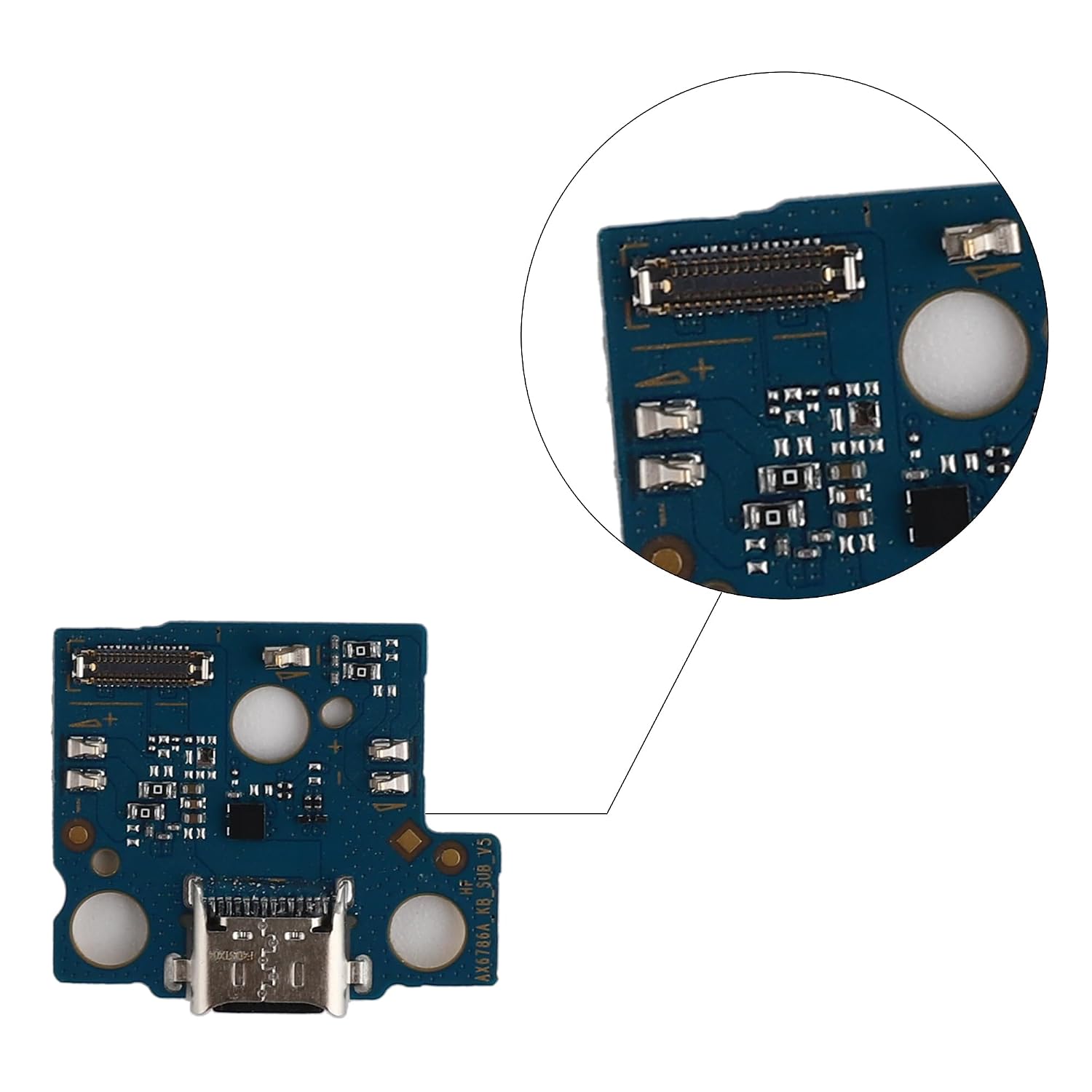 New USB Charging Port Connector Cable Replacement for Len-OVO Xiaoxin Tab M11 2024 TB330FU Charger Dock Connector Charger Board Flex Assembly Replacement-1 PCS