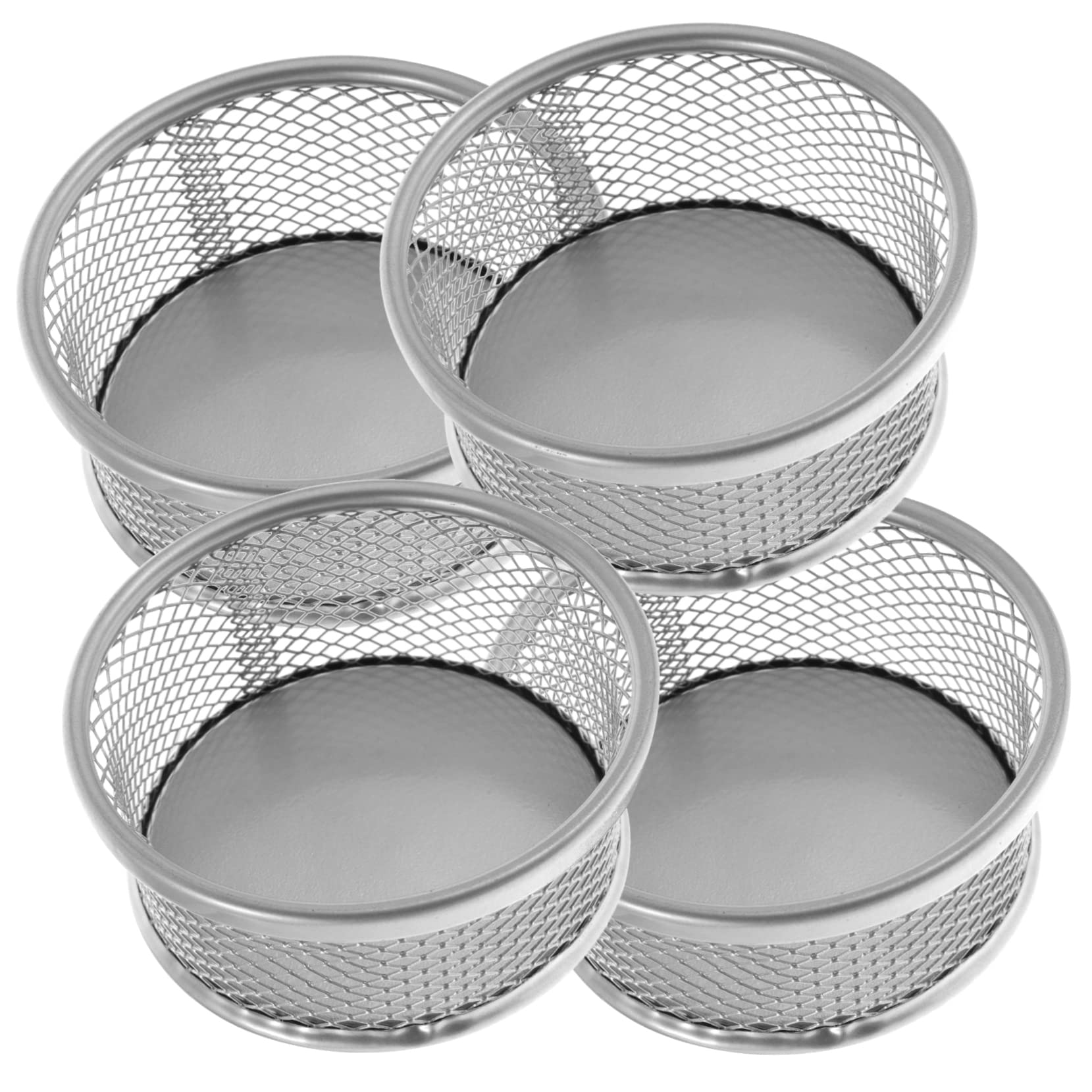 OFFSCH 4pcs Paperclip Holders Multifunctional Desktop Storage Buckets for Organizing Office Supplies and Stylish Design for Home Office and School Use