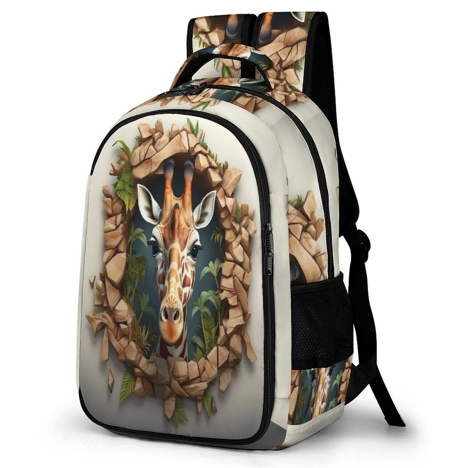 TPISLI Giraffe Backpacks for School Boys Girls Rucksack Kids School Bag with Animal Giraffe