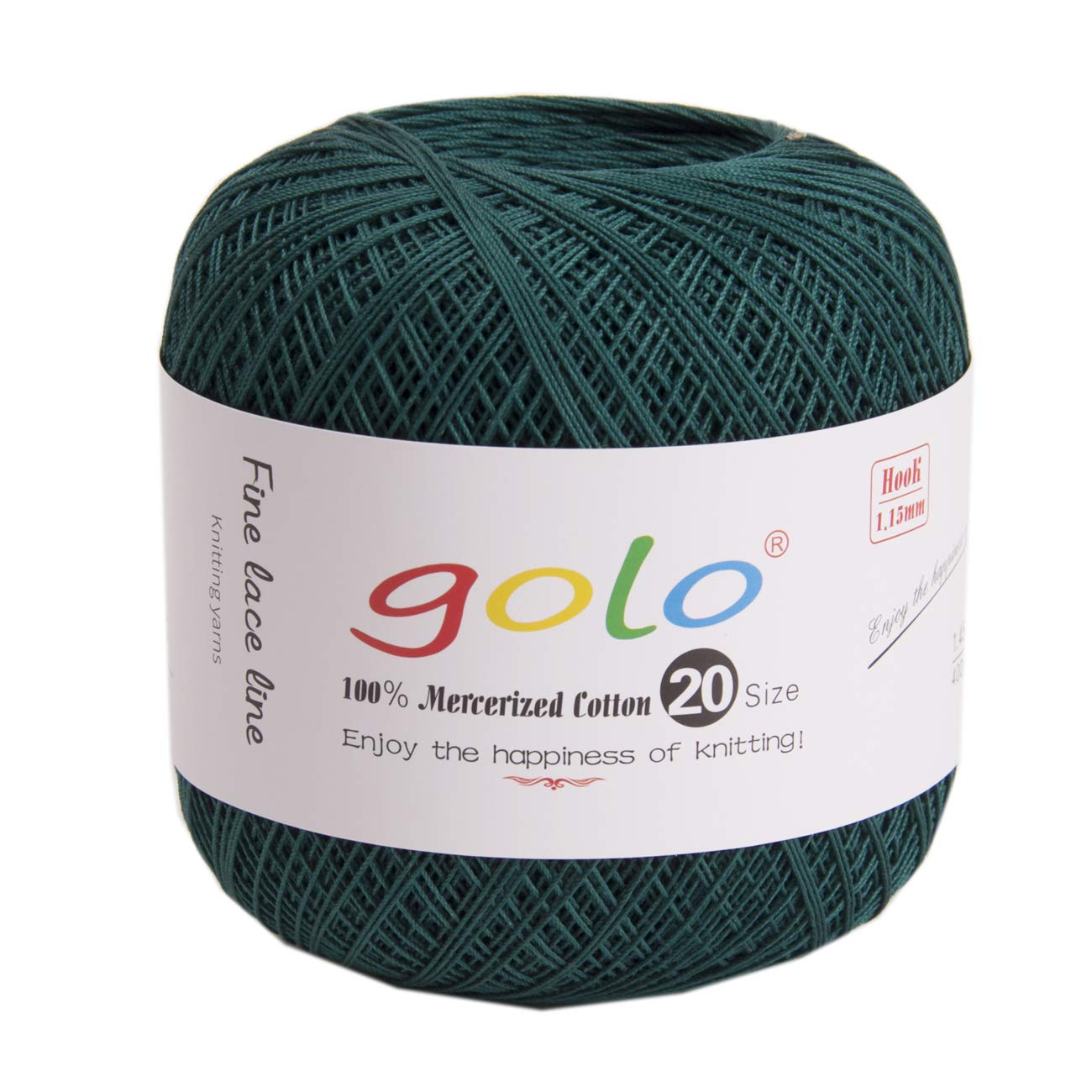 golo Crochet Thread Tatting Yarn for Hand Knitting Size 20 Yarn for Tatting Olive Green 899