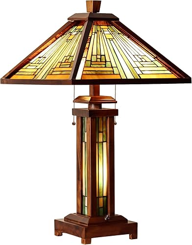Miniatura 2 de Capulina Misión estilo antiguo Tiffany lámpara serie lámpara de mesa lámpara de pie decoración para sala de estar dormitorio sala de estudio