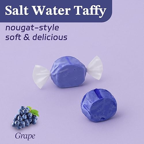 Miniatura 231 de Snack Attack Caramelos de agua salada envueltos individualmente a granel de 1 libra – Caramelos masticables de agua salada, sabores costeros