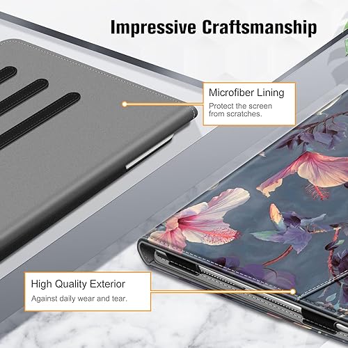 Miniatura 7 de Fintie - Funda para iPad de 987 gen de 10.2pulgadas, protección para esquinas, soporte de visión multiangular, bolsillo, portalápiz, activación y