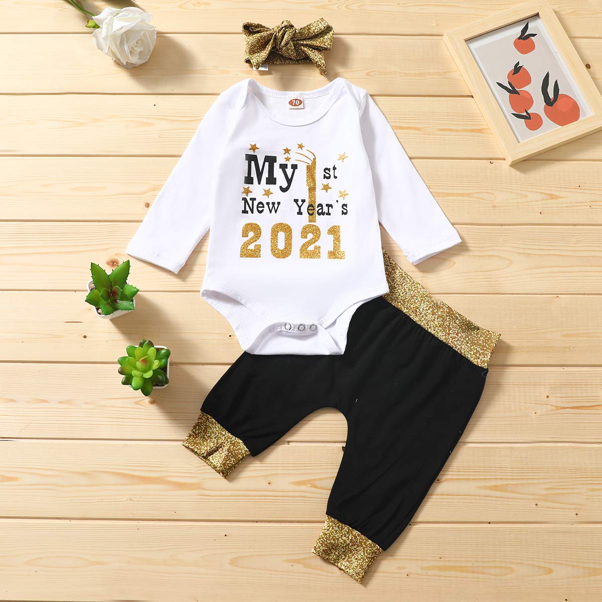 Mein 1. Conjunto de ropa para recién nacido 2021 de manga larga y leggings + cinta para la frente, traje de invierno