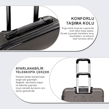 Anthony Jackson Ultra Light ABS Suitcase TRION (Fume, Large Size)