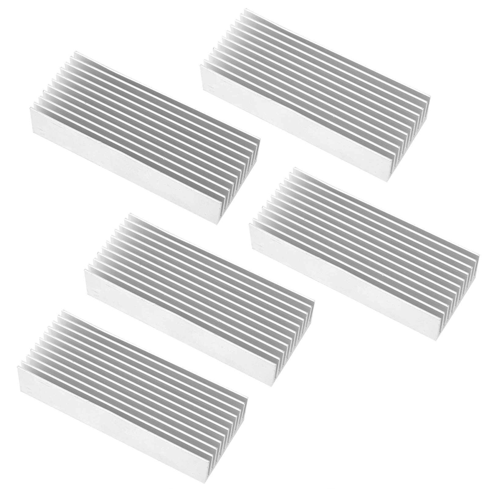 5 pièces dissipateur de Chaleur en Aluminium, dissipateur de Chaleur en Aluminium pour Carte CPU refroidissant Les pièces de Dissipation Thermique 40 x 20 x 100 mm
