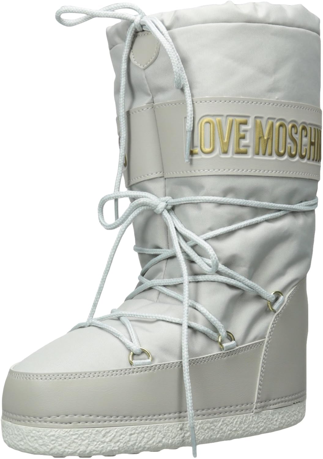 Love Moschino Women's Classic Moon Boot Snow Boot, White, 37