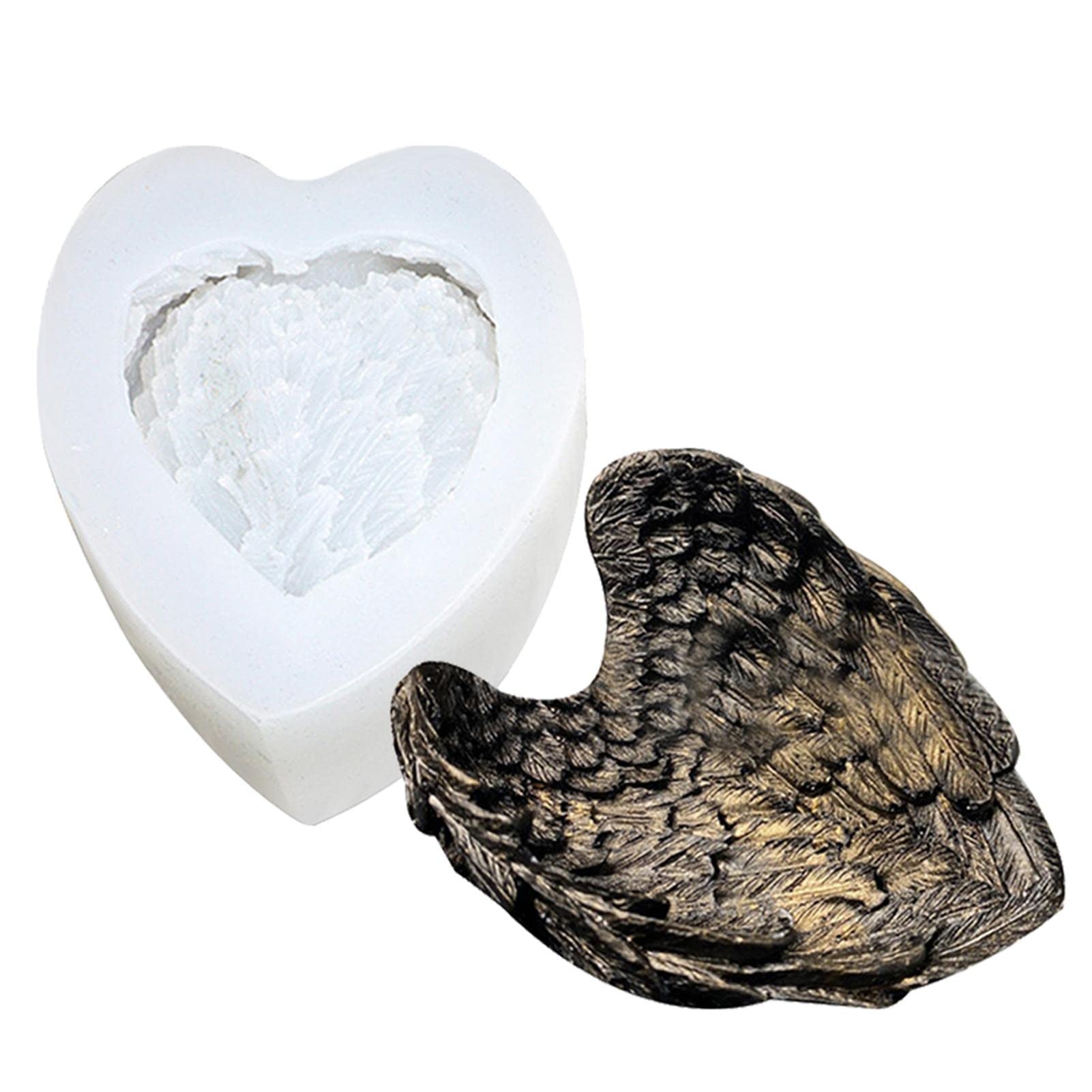 Eayoly Random Color Wing Epoxy Resin Casting Mould - Angel Decorations Resin Silicone Mold | Resin Art Decorations Craft For Wedding, Valentine