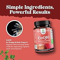 Vista 5 de CoQ10 Liquid Capsules Supplement - High Absorption Coenzyme Q10 with 200mg per Serving - Heart Health and Potent Energy Support - CoQ10 Supplement