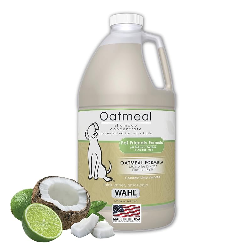 Shampoo para Cães com Fórmula de Aveia e Fragrância de Coco, Limão e Verbena Wahl – 1,9 L