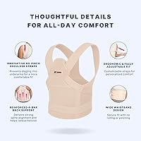 Vista 4 de Fit Geno Corrector de Postura y Soporte de Espalda para Hombres y Mujeres: Enderezador de Hombros Ajustable con Soporte Completo para el Dolor