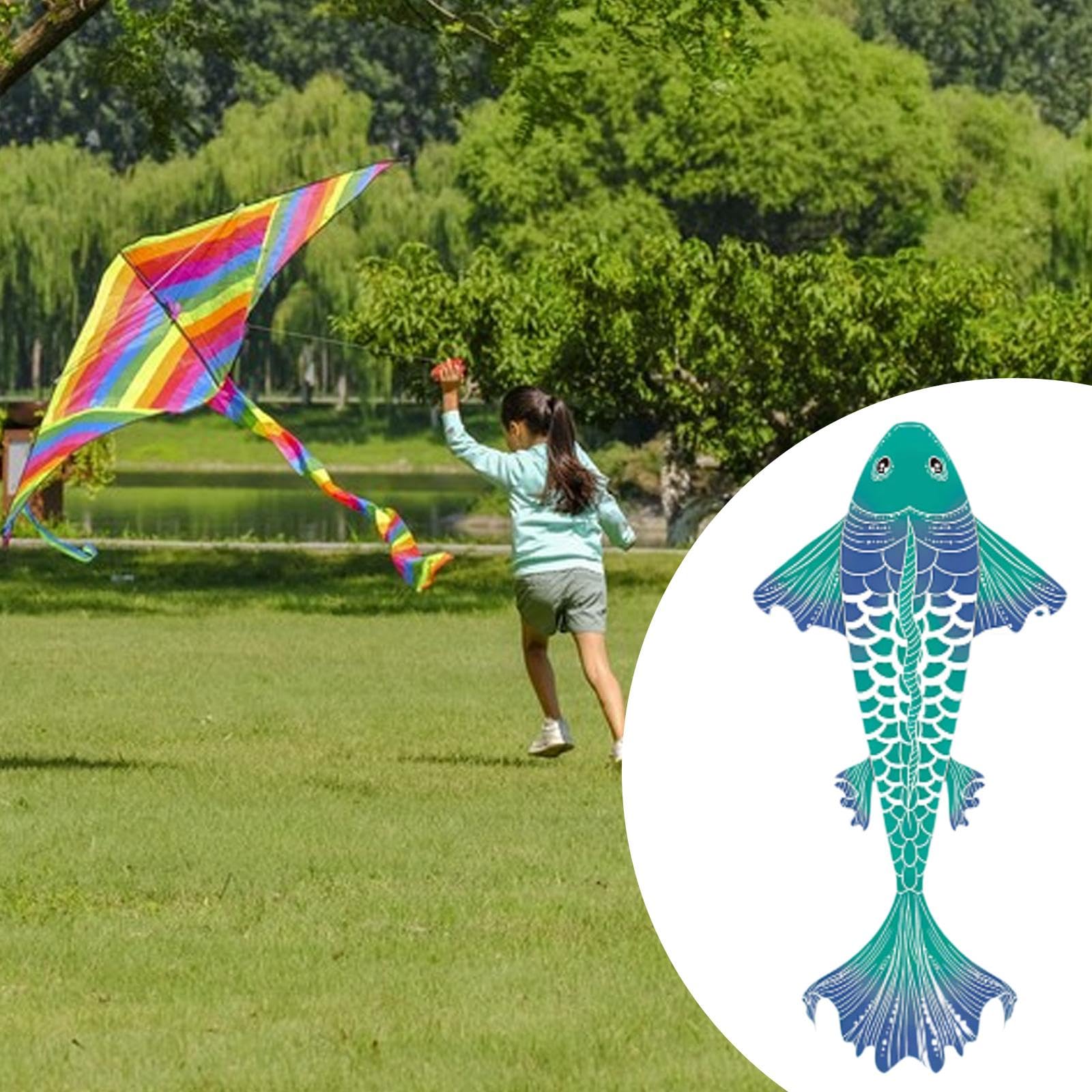 Aquilone a Forma di Pesce Koi Grande, Aquilone a Forma di Pesce Fortunato, Creativo, Versatile, Leggero, Grande Manica a a Forma di Koi per Spia