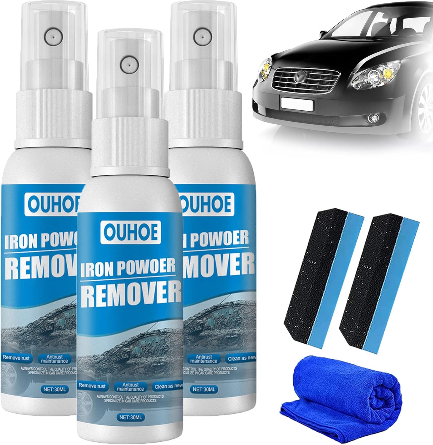 KCRPM OUHOE Iron Powder Remover, OUHOE Car Rust Removal