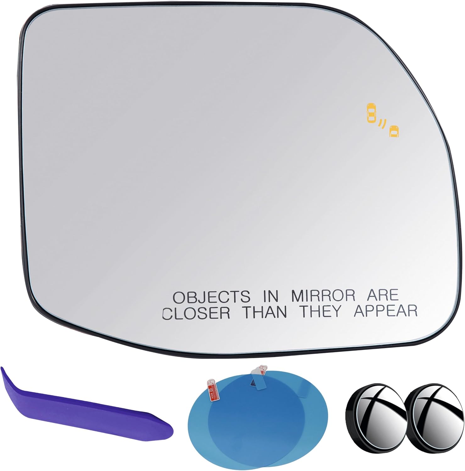 EAP Passenger Side Mirror Glass Compatible with Ford Maverick 2022-2026, Bronco Sport 2021-2026, Heated with Blind Spot, M1PZ17K707A M1PZ17K707B