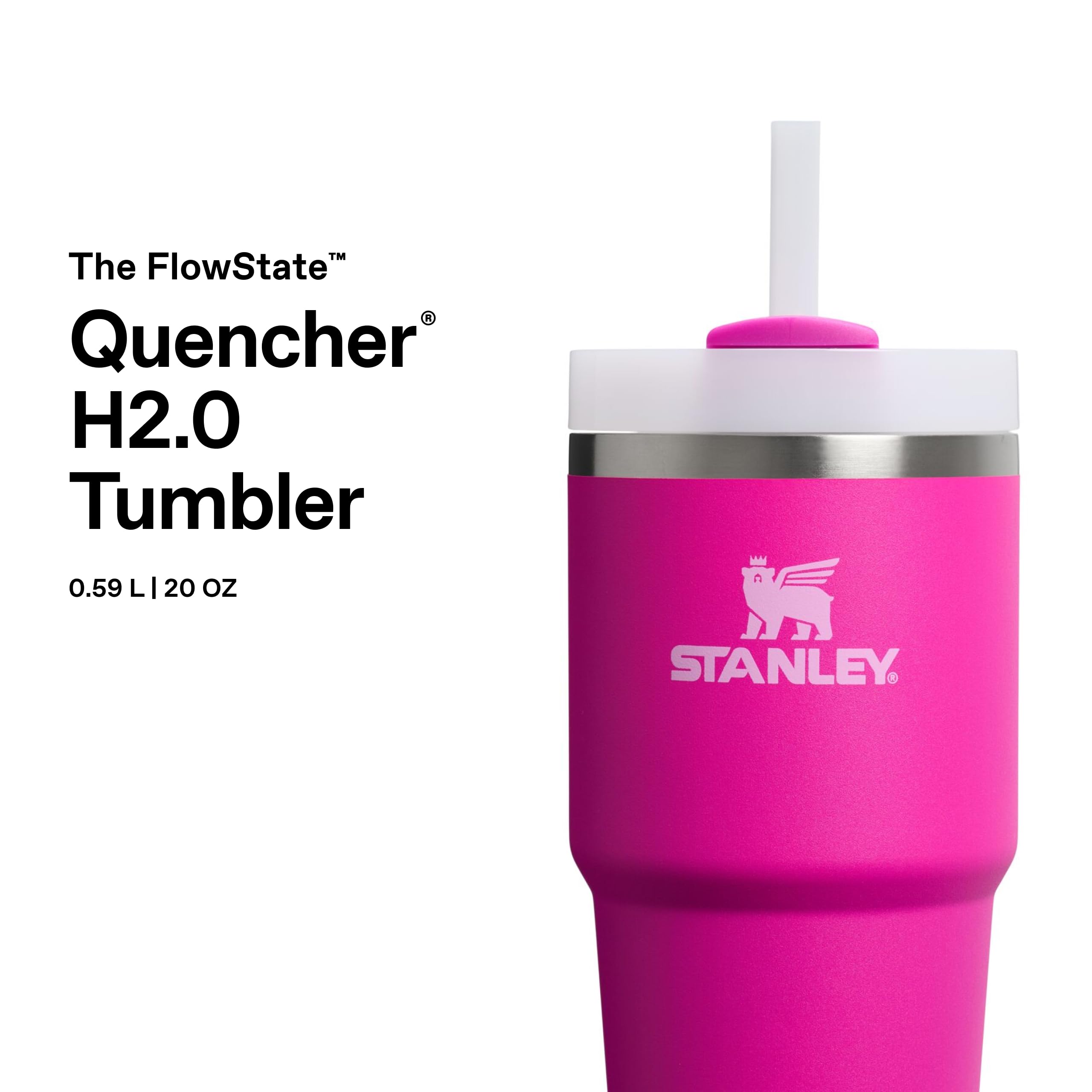 Stanley 1913 Quencher Mug Isotherme avec Paille 0.59L - Violet Blossom
