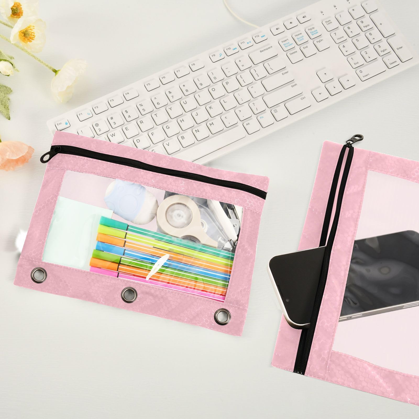 SJ Gang Astuccio Scuola 3 Zip, Rosa, Cuccioli di SJ, Portapenne Triplo Scomparto Completo Di Penne, Matite, Colori, Accessori Zaino, Elementari, Medie, Bambina