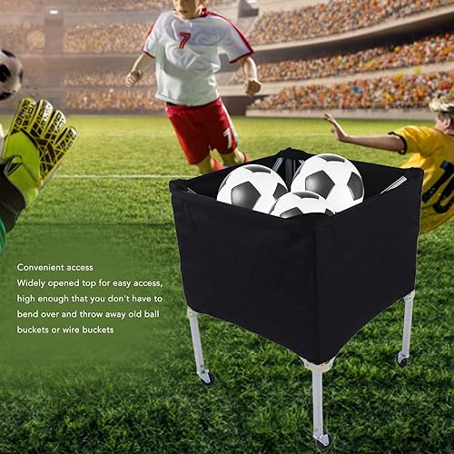 Miniatura 3 de Carrito de almacenamiento plegable de bolas, organizador deportivo con ruedas para baloncesto, fútbol y voleibol con capacidad de 8 bolas