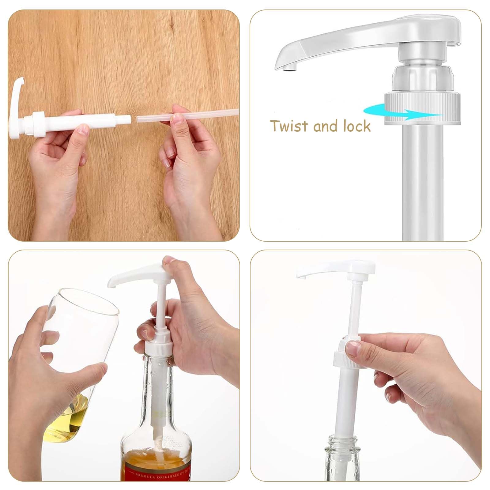 Pompes à Sirop 6 Pièces VIDSTW - Distributeur Réutilisable Pour Café