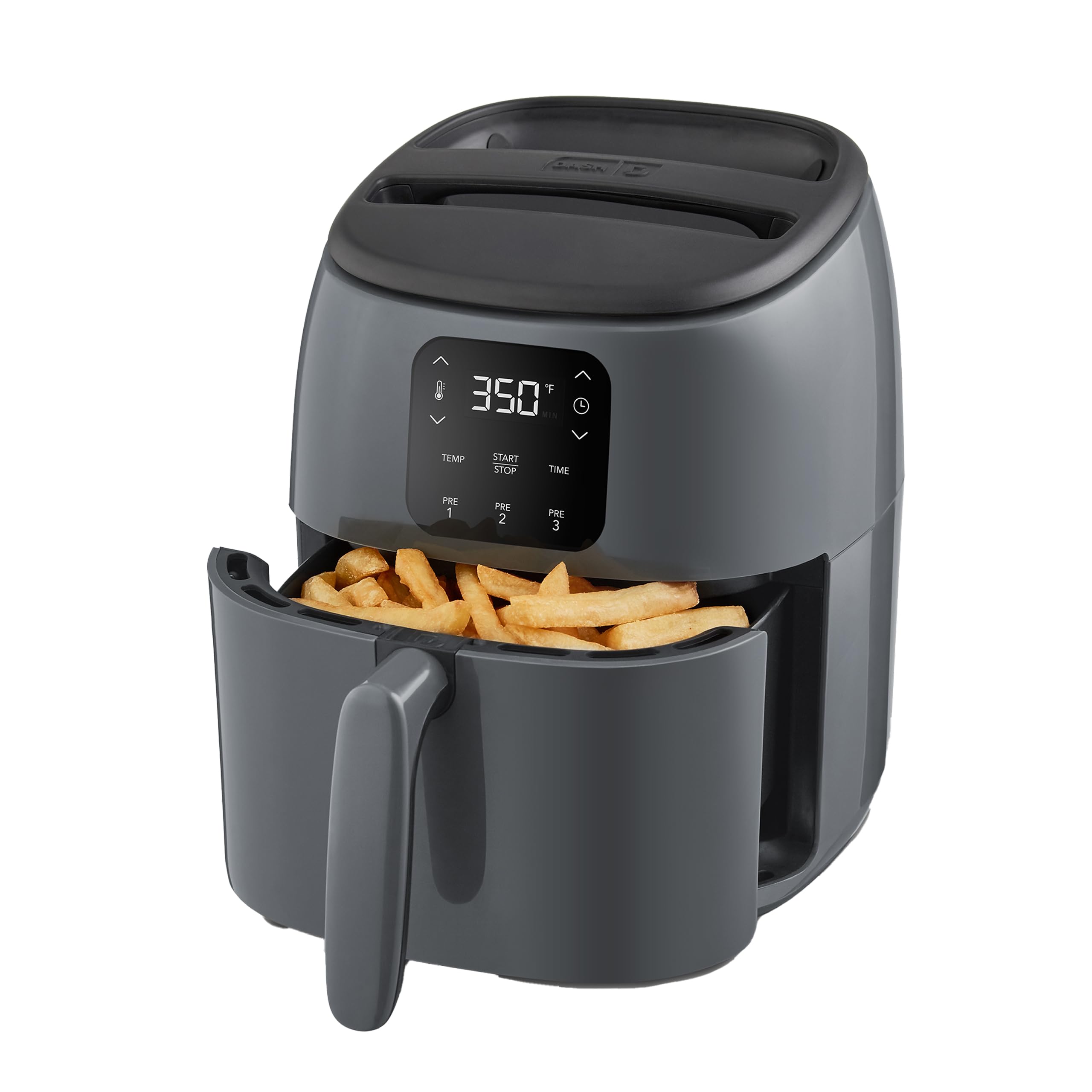 DASH Tasti-Crisp™ Electric Air Fryer Oven, 2.6 Qt., Grey – Compact Air Fryer for Healthier Food in Minutes, Ideal for Small Spaces - Auto Shut Off, Digital, 1000-Watt