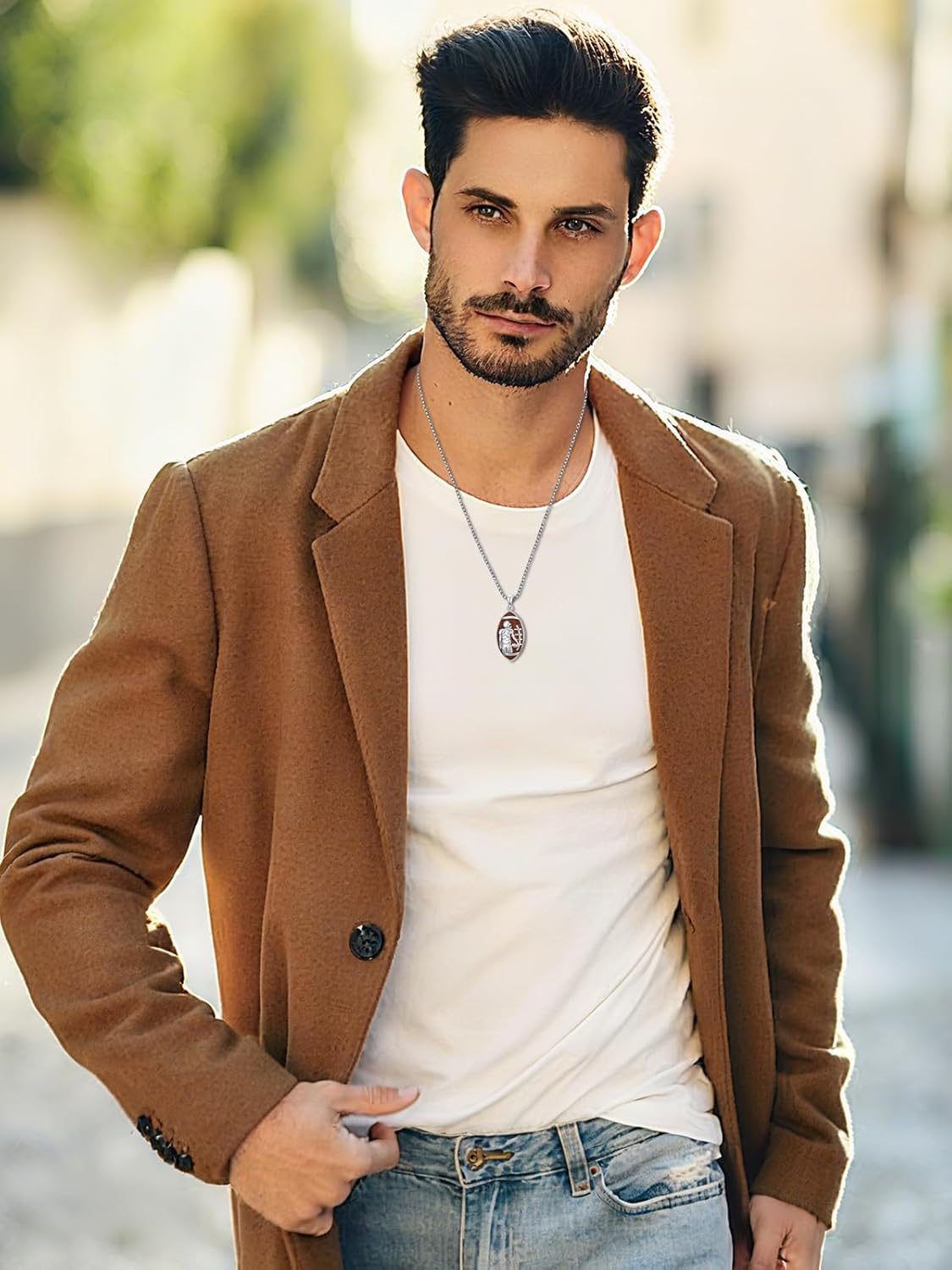 Baseball/Softball/Basketball/Soccer/Football Necklace Sterling Silver Sport Players Pendant Jewelry Gifts for Men - Image 4