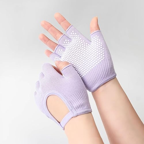 Miniatura 8 de 1 par de guantes de entrenamiento antideslizantes de silicona de cinco dedos para ciclismo, ejercicio de fitness, guantes de entrenamiento con