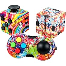 3 PCS Infinity Fidget Cube for Adults, Sensory Stress Cube Fidget Pad