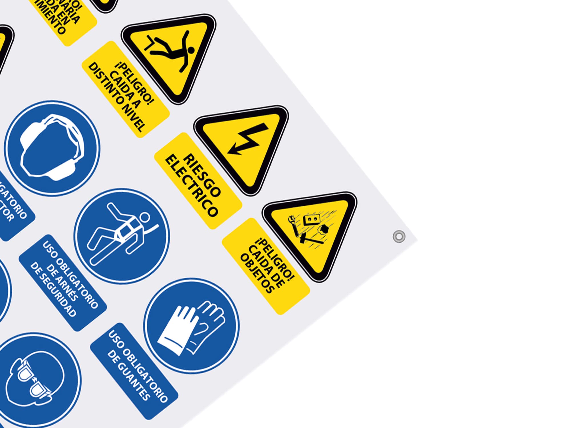 Oedim Pack 5 Señaléticas para Obras, 70x100cm, Señal para Obras, Fabricado en Polipropileno Celular