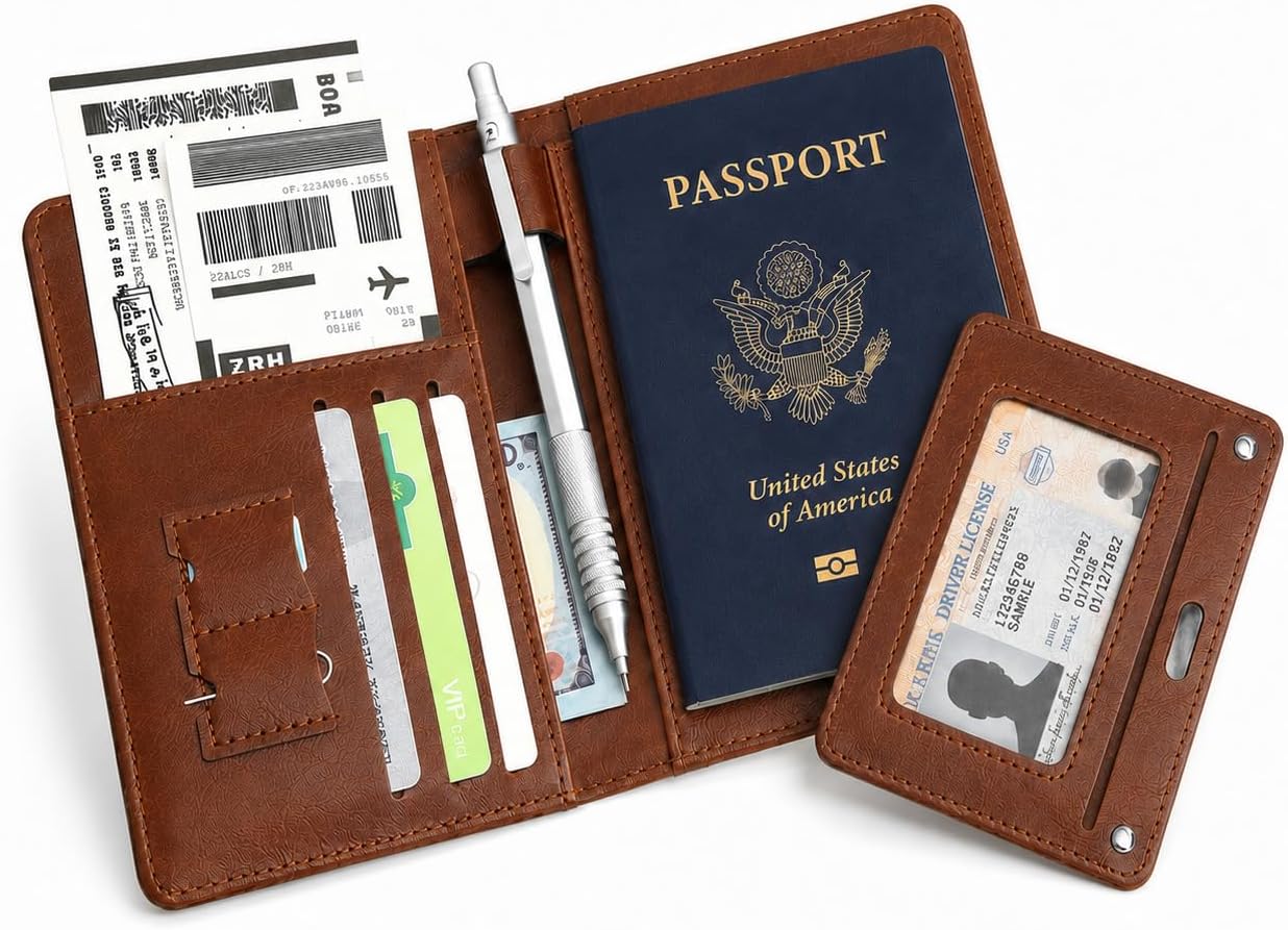 RFID Passport Holder for Travel, Slim Passport Wallet Travel