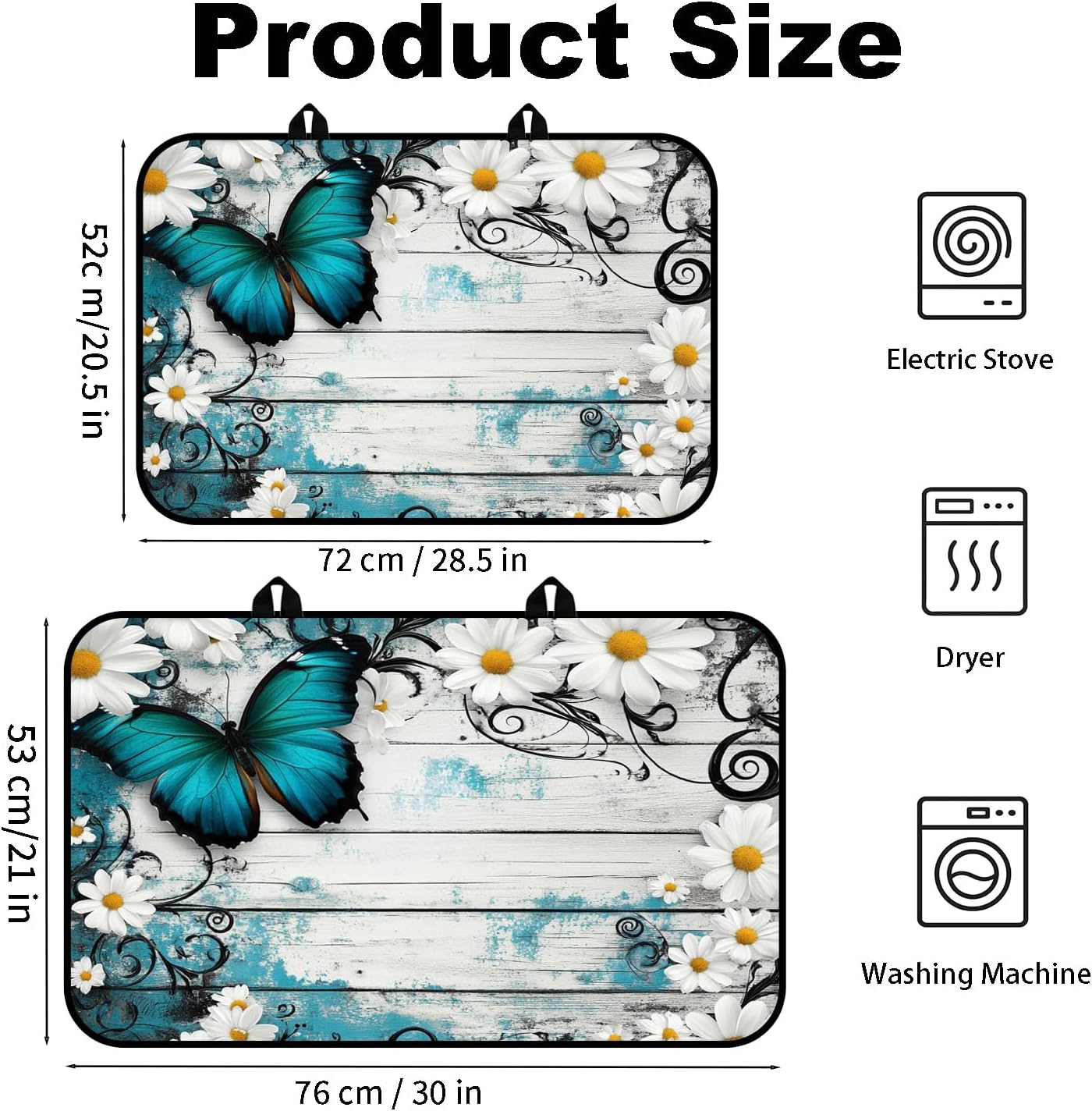 28 X 20 Electric Stove Top Cover — Multi-functional Protector, Perfect for Countertops, Stovetops, and Washing Machine Tops, A Decorative Kitchen Protector