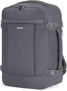 ECOHUB Ryanair Cabin Bag 40x20x25 Underseat Travel Bag 13 Pockets Hand Luggage Backpack Recycled PET Eco Friendly Rucksack...