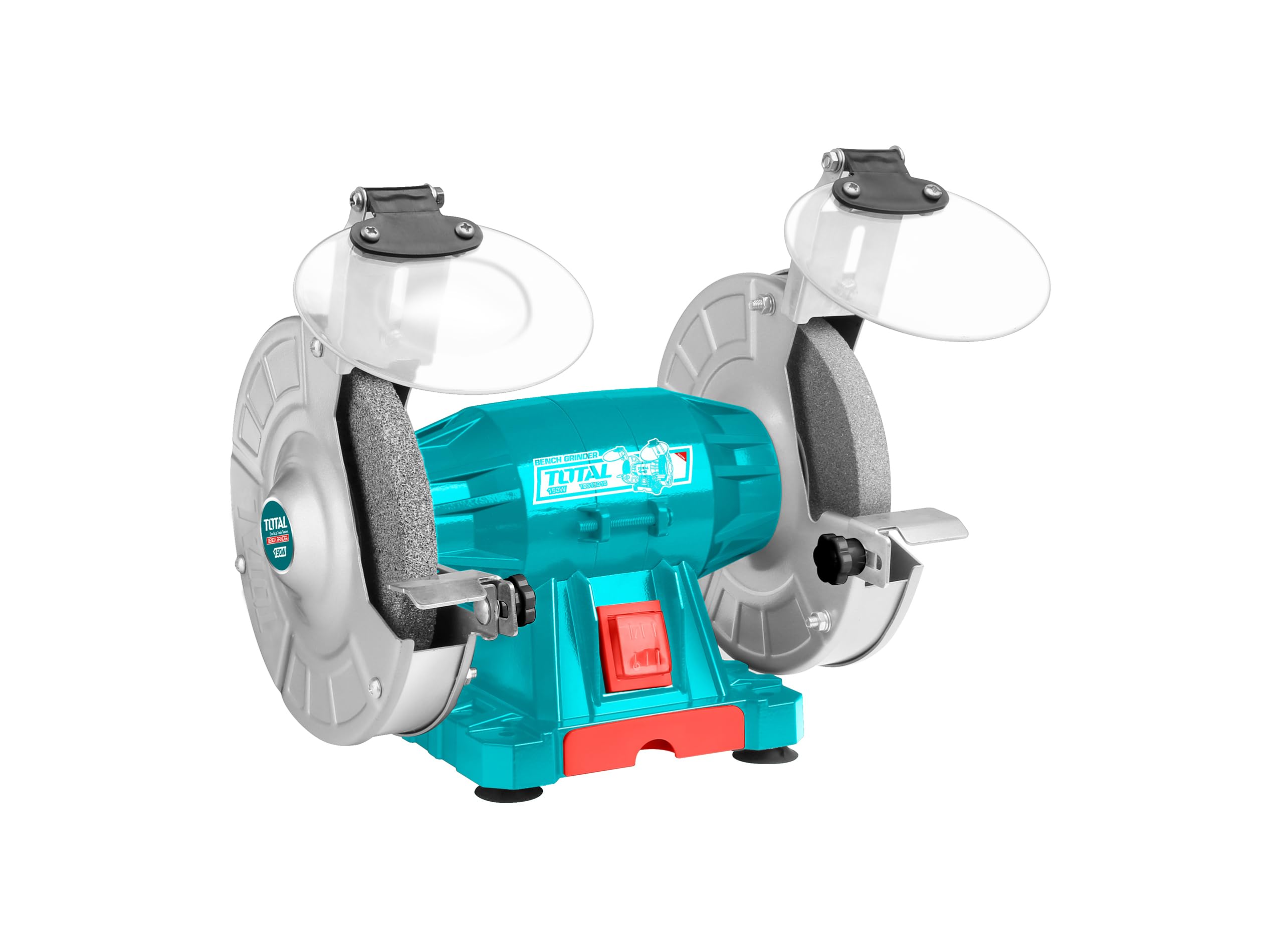 Total Double Bench Grinder 150W - Size 150mm, 4 Rubber Feet