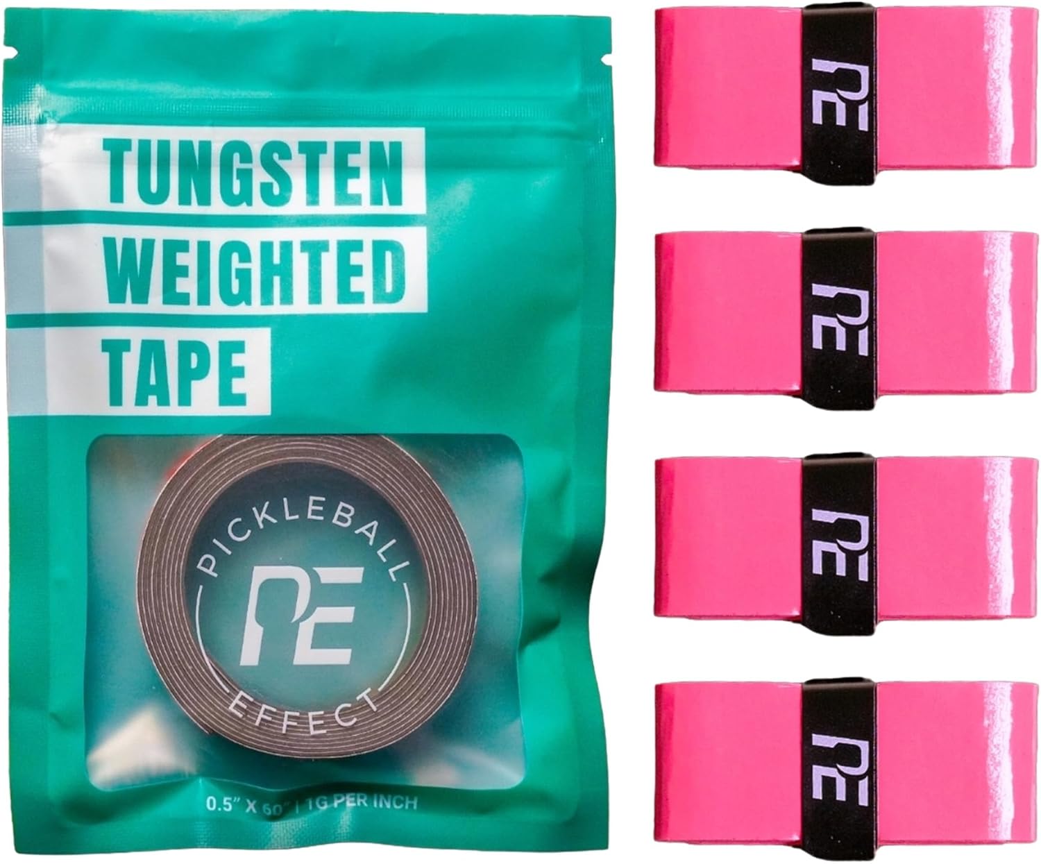 Weighted Tungsten Tape Plus Pickleball Paddle Grip Bundle