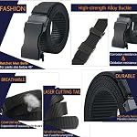 LionVII Ceintures à cliquet pour hommes, 1 Ceinture coulissante de 3/8" avec boucle automatique pour homme Robe, taille réglable pour s'adapter 27-49"