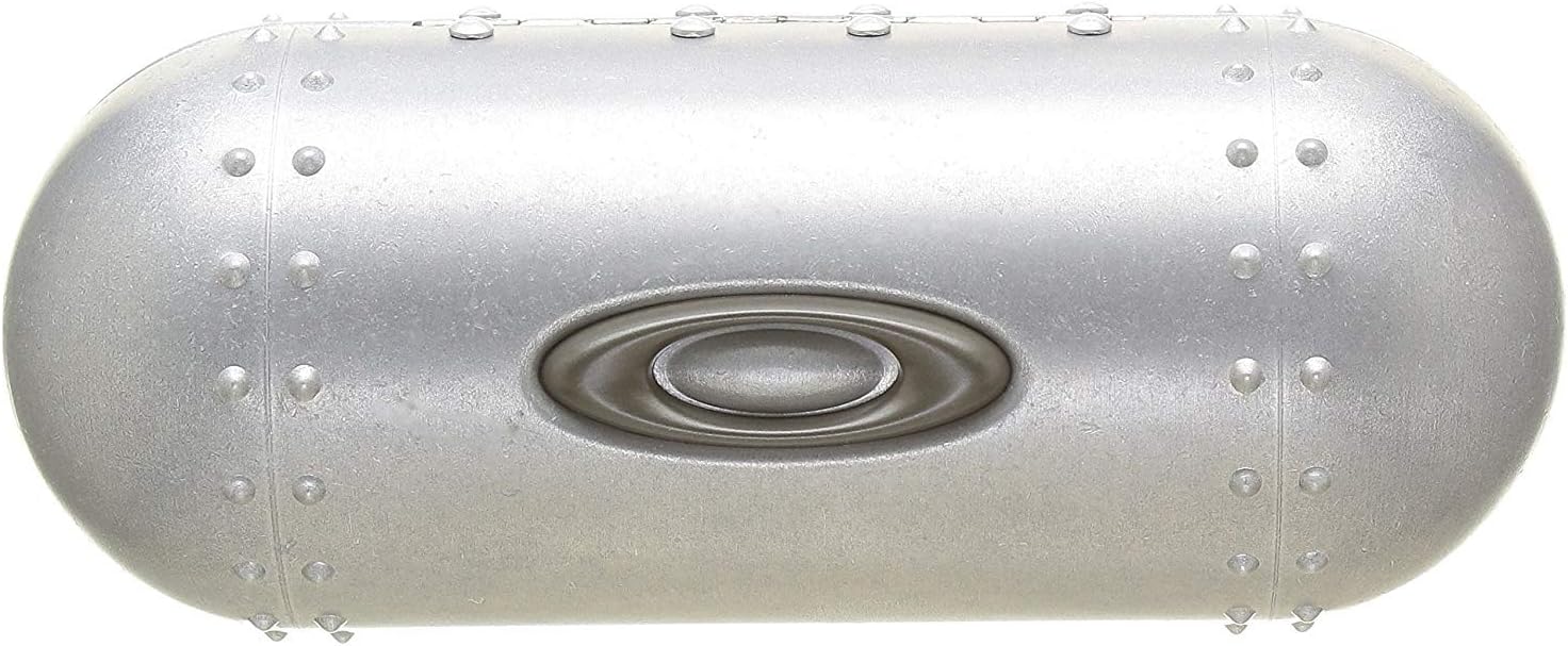 Womens Large Metal Vault Sunglass Case, Silver